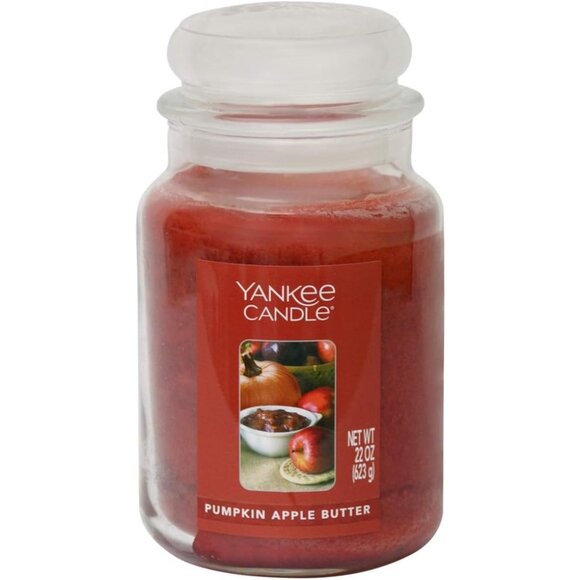 Yankee Candle Large Jar Candle Pumpkin Apple Butter 22 oz RETIRED - Picture 3 of 4